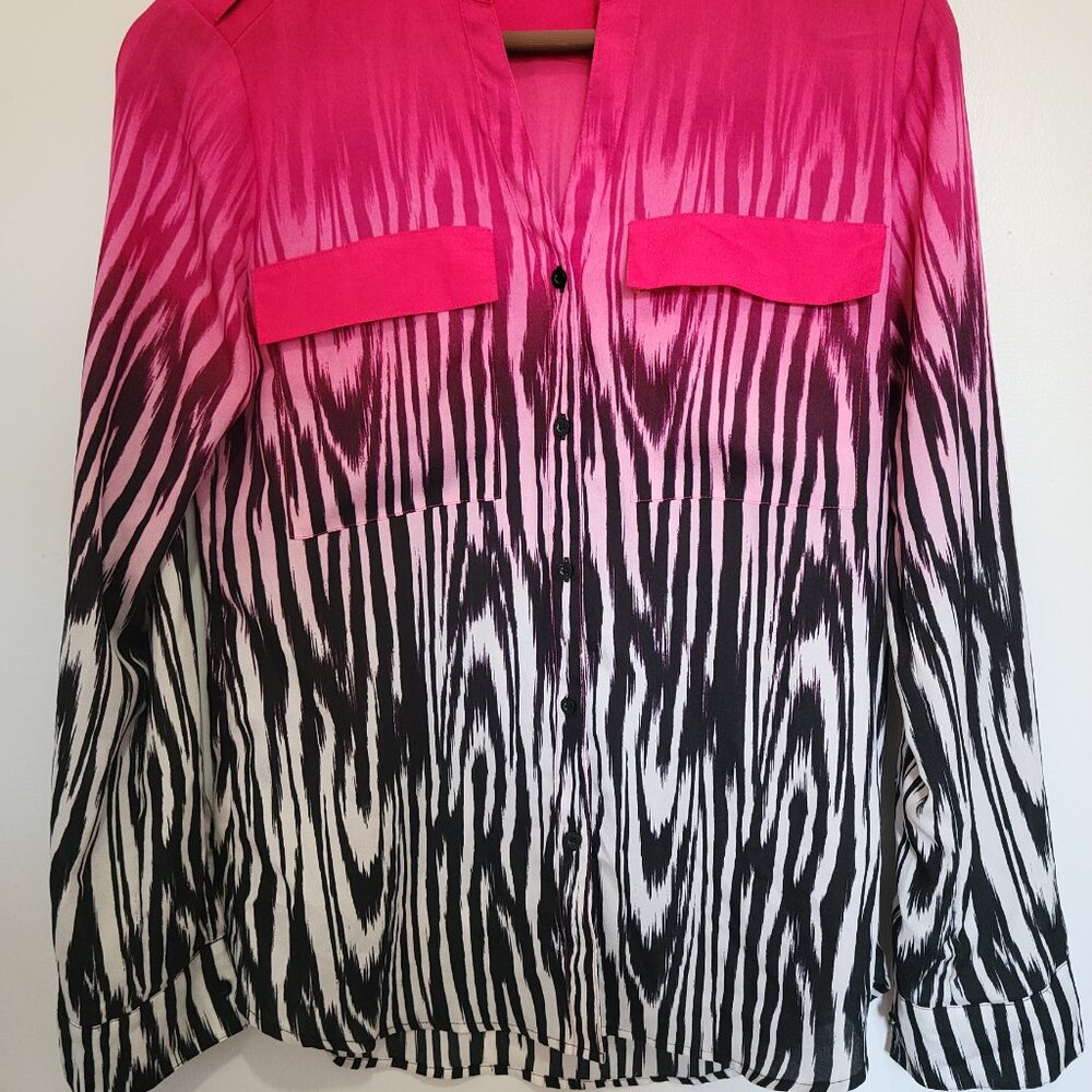 Calvin klein hot button up blouse XS